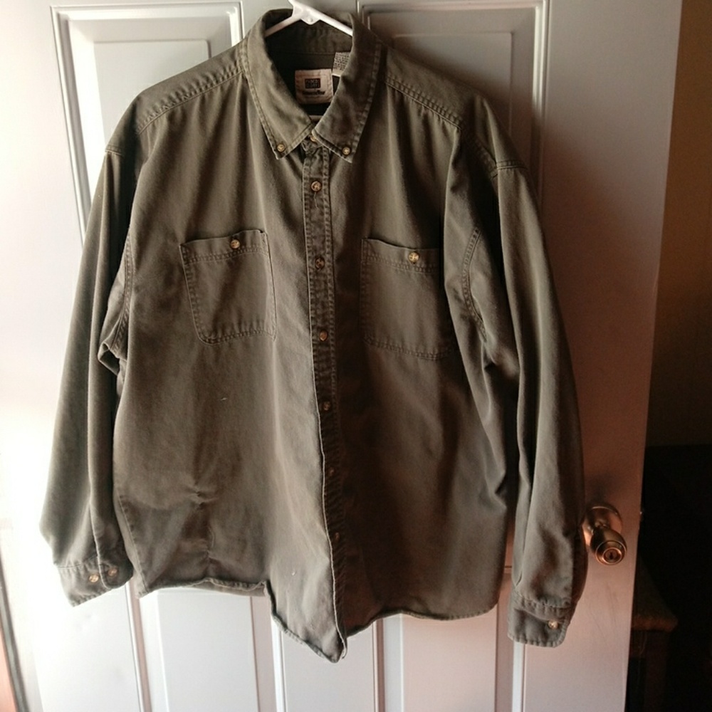 Mens shirt, 100% cotton, x large, green,